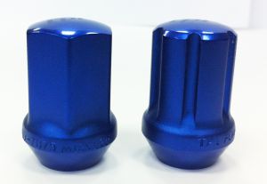 Кованные алюминевые гайки - XR-nuts (с секреткой)-цвет Синий, резьба: 12x1,5